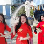 Hoa hậu Trí tuệ Phạm Duy lan tỏa vẻ đẹp áo dài Việt tại Singapore nhân dịp 8/3